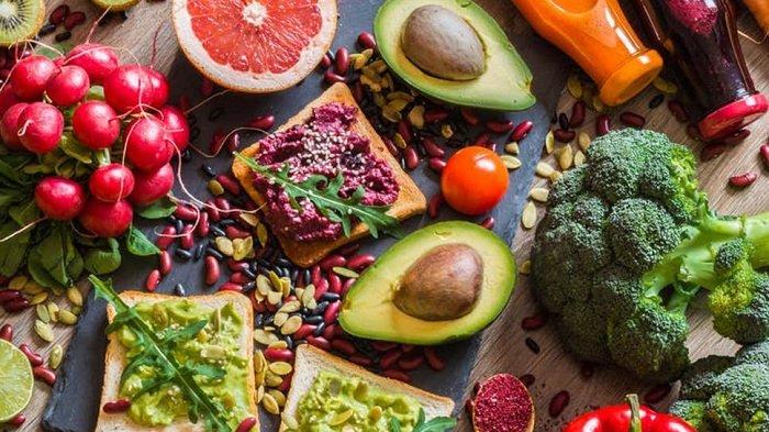 Ilustrasi makanan untuk vegetarian.