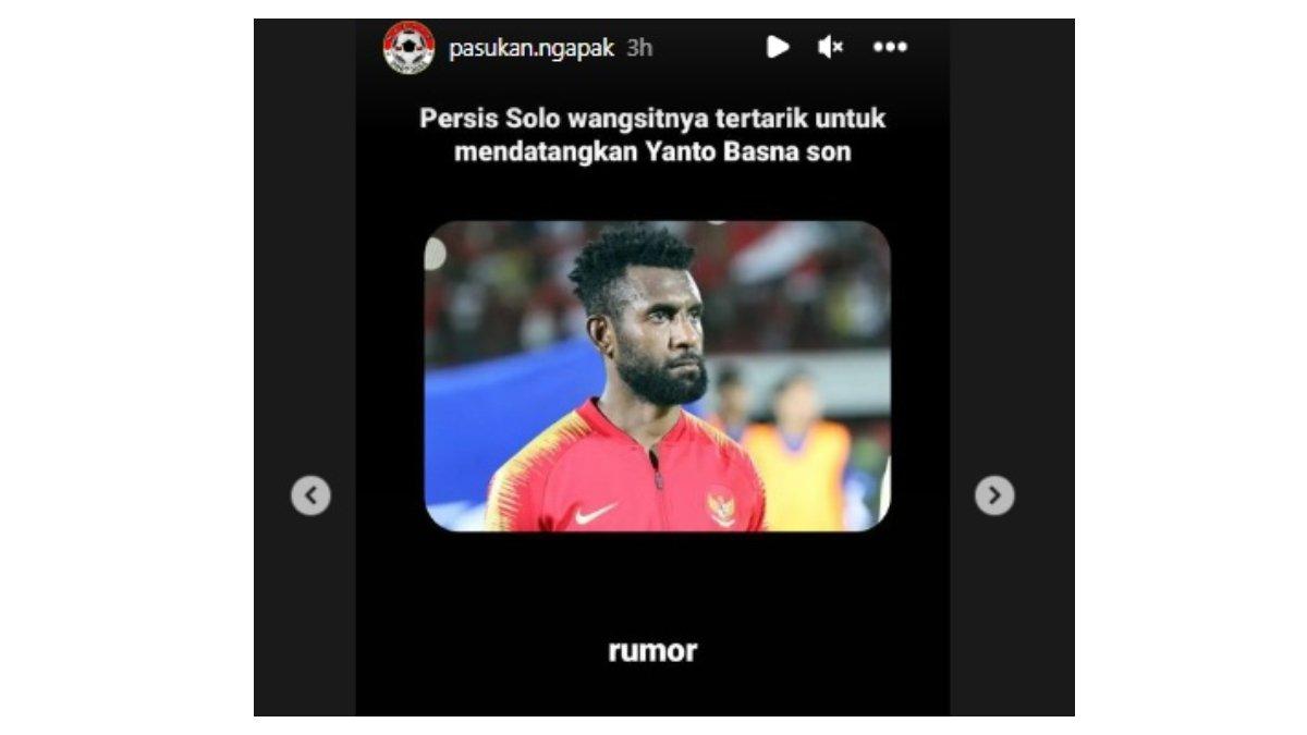 Kabar Persis Solo mengincar Yanto Basna.