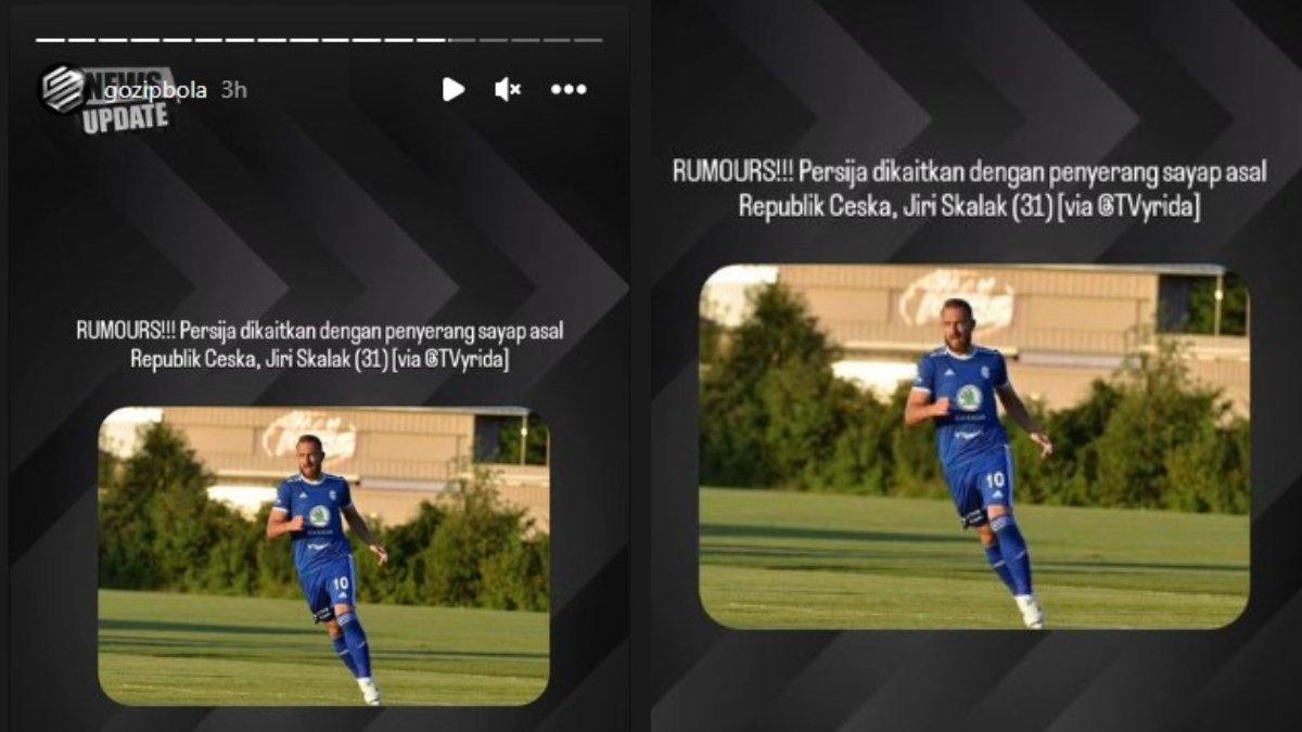 Rumor akan dikaitkannya Jiri Skalak Dengan Persija Jakarta melalui unggahan Instagram Story @gozipbola, pada Minggu (2/7/2023).