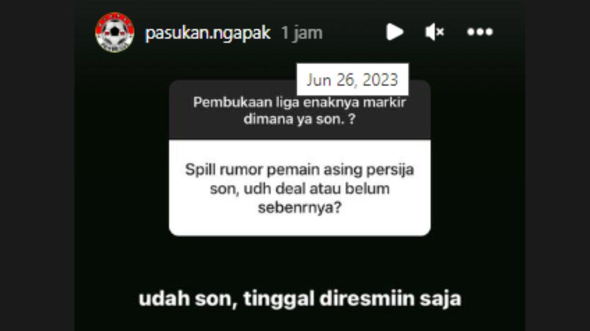 Rumor Persija Jakarta segera rilis pemain anyar.
