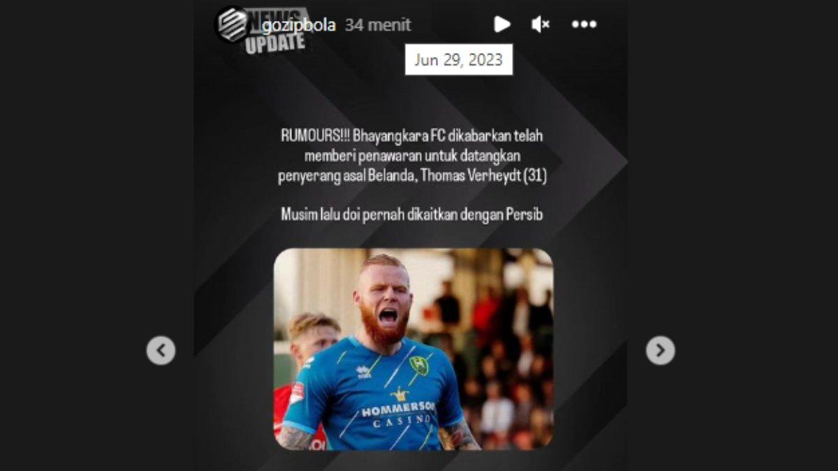 Rumor Thomas Verheydt diincar Bhayangkara FC.