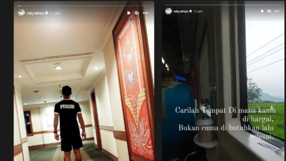 Tangkap layar story Instagram kiper Persib Bandung, Reky Rahayu, Selasa (20/6/2023).