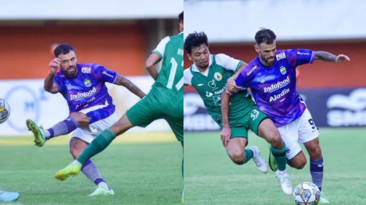 Tyronne del Pino dalam pertandingan PSS Sleman Vs Persib Bandung di Stadion Maguwoharjo Sleman, Minggu (25/6/2023).