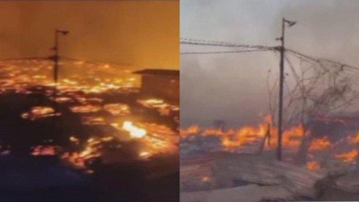 Diduga ulah ODGJ buang puntung rokok yang masih menyala, kilang minyak di Tuban, Jawa Timur, terbakar