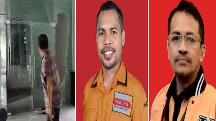 Dua anggota DPRD Maluku Tengah dari Partai Hanura, Muhammad Jen Marasabessy dan Faisal Tawainella, mengamuk hingga memecahkan pintu kaca Kantor DPRD Maluku Tengah (Malteng), Selasa (2/4/2024).