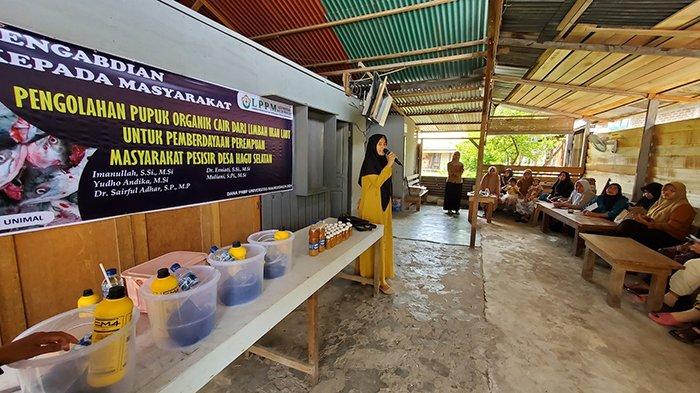 Kaum Ibu Nelayan di Lhokseumawe Dilatih Mengolah Limbah Perikanan jadi Pupuk Organik Cair