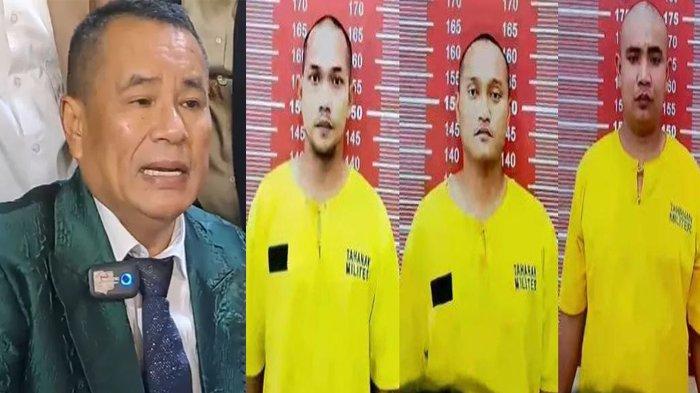 Hotman Paris dan 3 Oknum TNI Aniaya Imam Masykur hingga meninggal dunia yakni Praka J (kiri), Praka HS (tengah) serta Praka RM