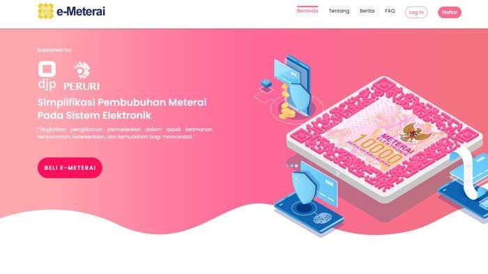 Ilustrasi materai elektronik -