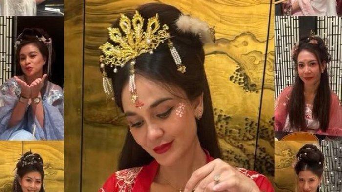 Luna Maya tampil cantik dan anggun sebagai gadis Shanghai saat diberi kejutan Bridal Shower bersama para sahabatnya di Tiongkok.