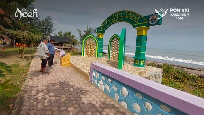 Objek wisata Pantai Cemara di Desa Lingka Kuta, Kecamatan Gandapura, Kabupaten Bireuen, Aceh.