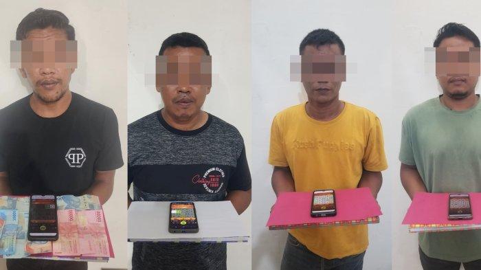 Personel Satuan Reskrim Polres Aceh Utara berhasil meringkus empat pria yang sedang asyik bermain judi online slot Mahjong.