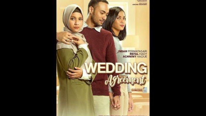 Poster film Wedding Agreement (2019), dibintangi Indah Permatasari dan Refal Hady.