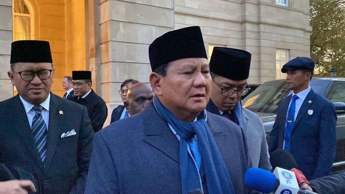 PRABOWO DI LONDON - Presiden Prabowo Subianto menyampaikan hasil pertemuan di Lancester House, London, Inggris, Kamis (21/11/2024).