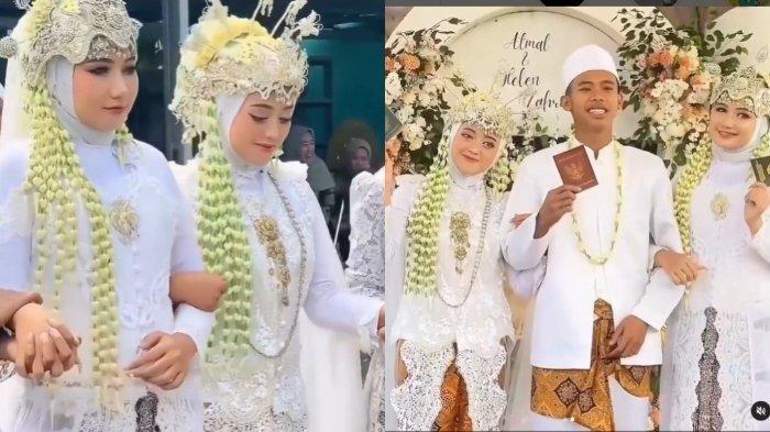 Tangkapan layar seorang pria diduga menikah dengan dua wanita di Tasikmalaya, Jawa Barat. Saat dikonfirmasi, rupanya video tersebut merupakan bagian dari praktik gabungan di SMK Duta Pratama, Tasikmalaya, Jawa Barat.