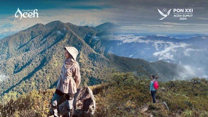 Kolase foto puncak Burni Telong di Bandar Lampahan, Desa Rembune, Kecamatan Timang Gajah, Kabupaten Bener Meriah.