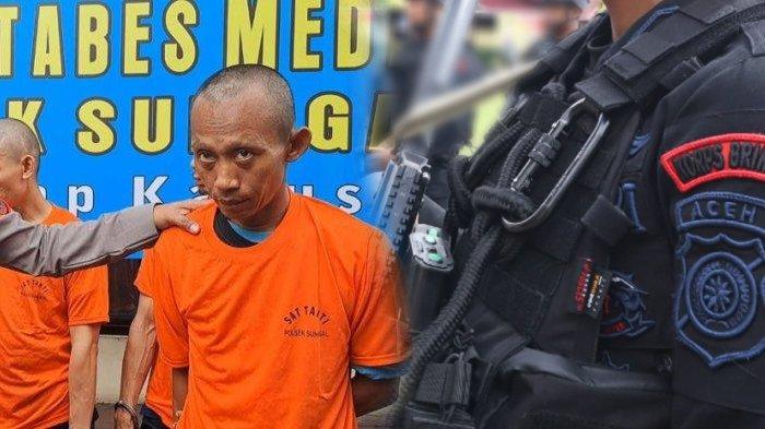 PELAKU PENCURIAN - Agus Rianto (44) ditangkap pihak kepolisian Polsek Medan Sunggal setelah aksinya mencuri di rumah seorang personel Polisi dari Satuan Brimob Polda Aceh, Fahrial Hamdani, yang berlokasi di Jalan Seroja, Gang Pribadi, Kelurahan Sunggal, Kecamatan Medan Sunggal.