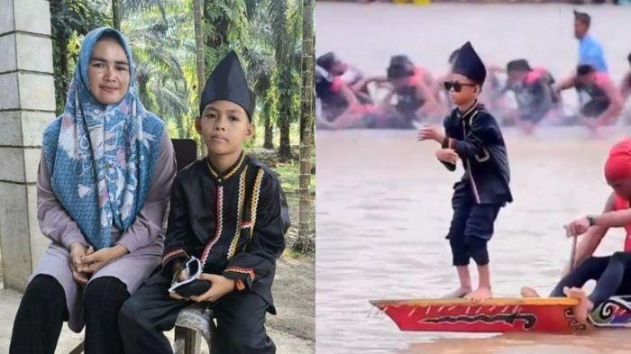 BOCAH PACU JALUR- Sosok Rayyan Arkan Dikha, bocah penari tradisi Pacu Jalur yang viral karena tren 
