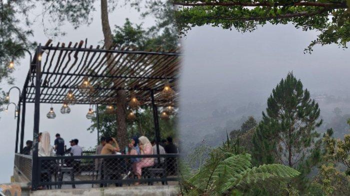 Suasana kabut di D'Ground Coffe, Puncak Gunung Salak.