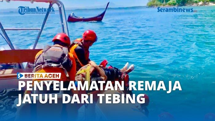 Video Remaja Terjatuh Dari Tebing Saat Memancing Di Pantai Ujung