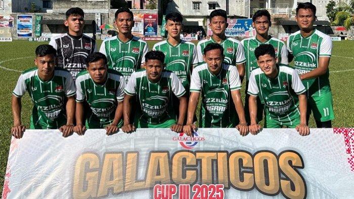 PEMAIN ZP FC - Pemain ZP FC Kota Juang, Bireuen, foto bersama sebelum tampil dalam lanjutan Open Turnamen Galacticos Cup III 2025.