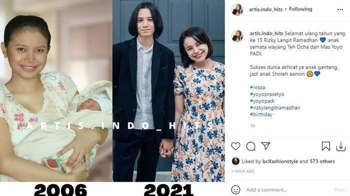 Penyanyi Rossa dan putranya