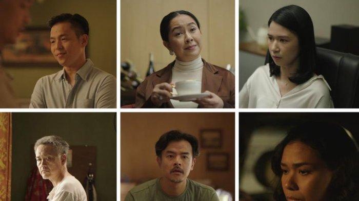 Para pemain Cek Toko Sebelah 2, (dari kiri atas searah jarum jam) Ernest Prakasa, Maya Hasan, Laura Basuki, Adinia Wirasti, Dion Wiyoko, dan Chew Kin Wah.