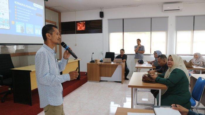 Direktur Pengembangan Bisnis dan Komunitas PosSaku, Afri Yordan saat Sosialisasi Digitalisasi untuk UMKM di Aceh