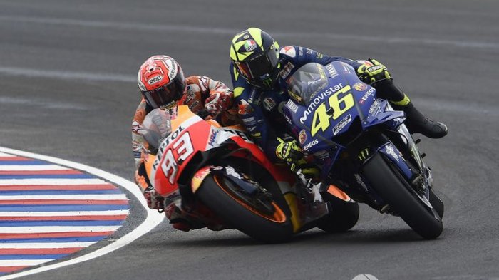 Jatuhkan Valentino Rossi di MotoGP Argentina 2018, Bos Yamaha Protes Aksi Arogan Marc Marquez