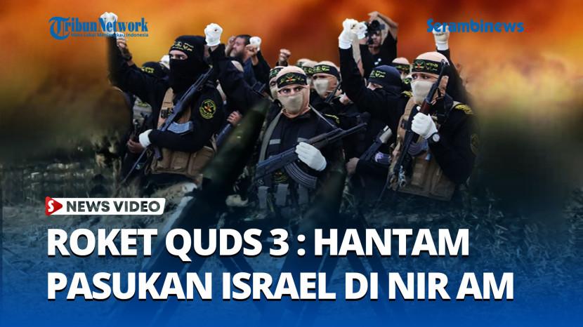 VIDEO Brigade Al-Quds Tembakkan Roket Quds 3 ke Nir Am, Sebut Sebagai Balasan atas Agresi Israel