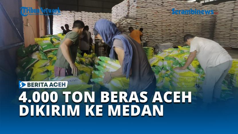 VIDEO Bulog Aceh Kirim 4.000 Ton Beras ke Sumut, Stok Beras Dipastikan Aman