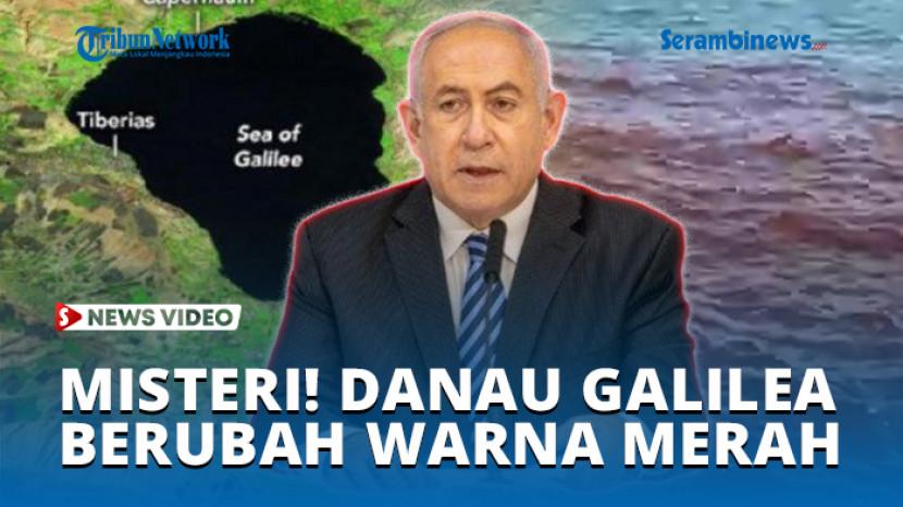 VIDEO - Misterius! Warna Air Danau Galilea Mendadak Merah, Pemukim Israel Panik