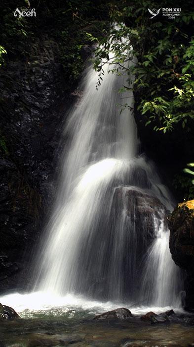 Objek wisata Air Terjun Alue Putek di Desa Geunie, Kecamatan Tangse, Kabupaten Pidie.