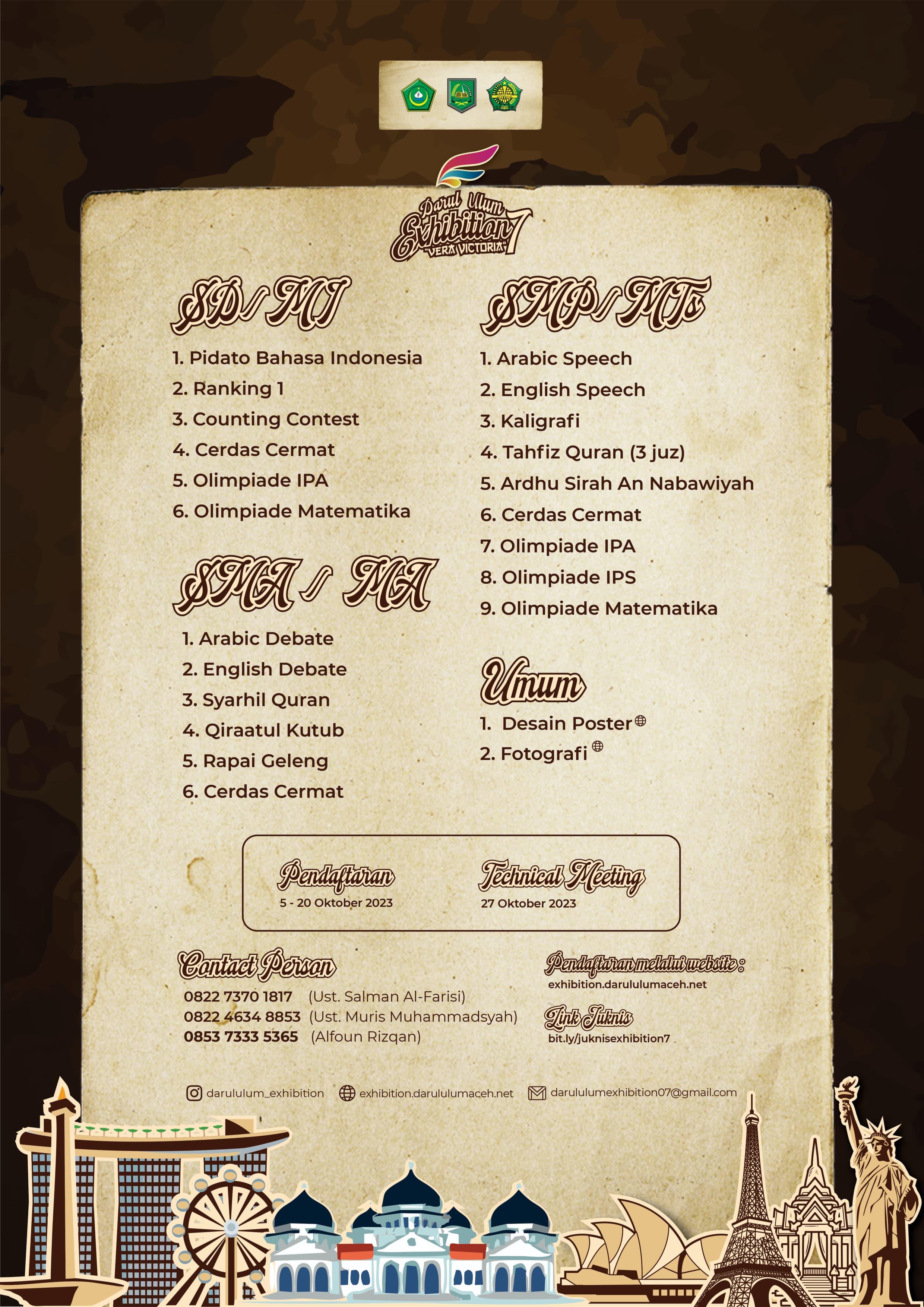Sejumlah lomba dalam kegiatan Darul Ulum Exhibition VII tahun 2023