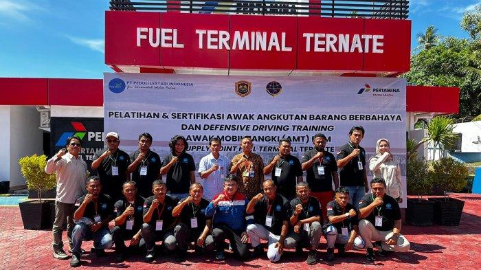 PT Pertamina (Persero) mengadakan Pelatihan dan Sertifikasi Awak Angkutan Barang Berbahaya dan Defensive Driving Training di Ternate.