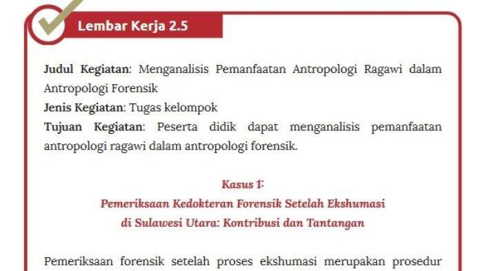 Berikut kunci jawaban Antropologi kelas 11 halaman 100-102 Kurikulum Merdeka, Lembar Kerja 2.5 tentang Pemanfaatan Antropologi Ragawi.