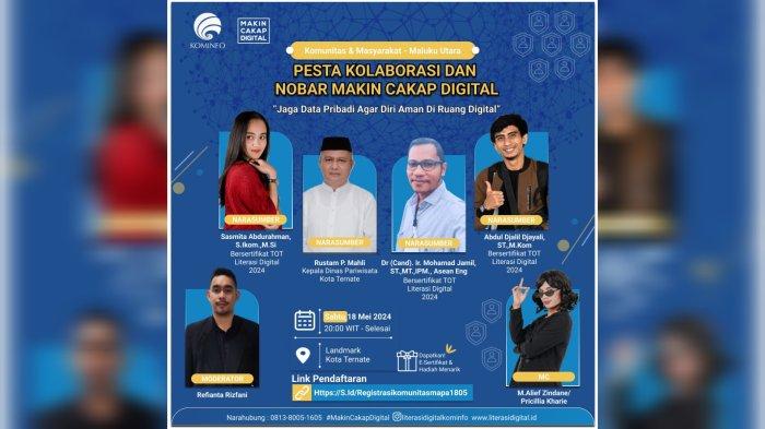 Talkshow Makin Cakap Digital 2024, Sabtu, 17 Mei 2024 di Landmark Ternate.