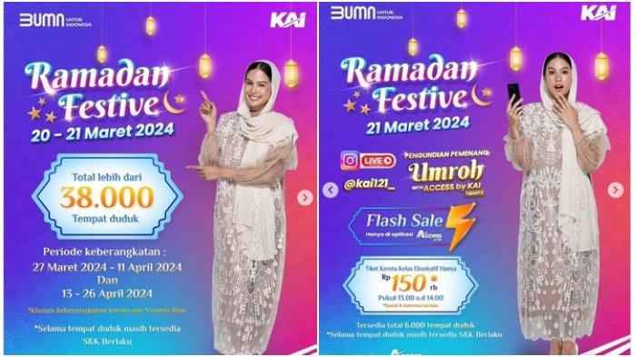 Daftar Kereta Api Tarif Murah, Promo Reguler Ramadan Festive Digelar KAI 20 - 21 Maret 2024