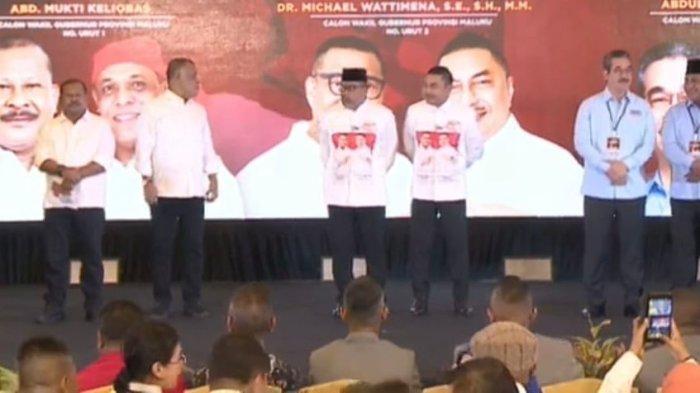 Debat publik pertama pasangan calon Gubernur dan Wakil Gubernur dalam Pilkada 2024 berlangsung hari ini, Sabtu (26/10/2024) pukul 10.00 WIT.