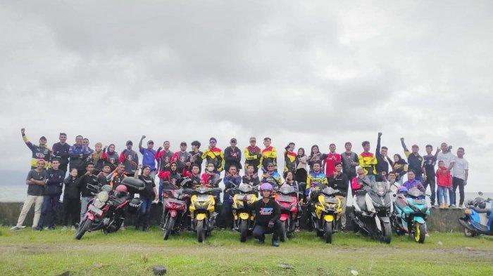 Gabungan Komunitas Motor Yamaha touring Kota Ambon, Sabtu (17/6/2023)
