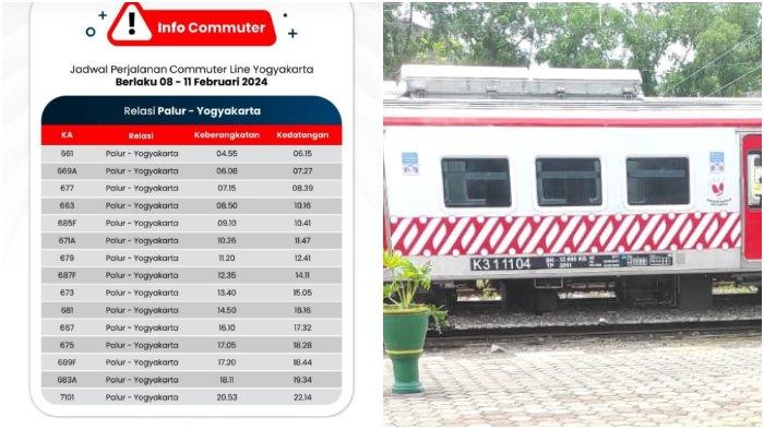 Jadwal KRL Solo - Jogja berlaku besok 8 Februari 2024.
