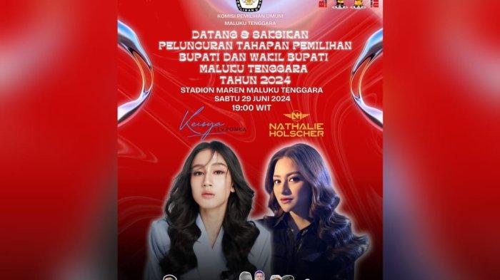 Hibur Warga, Kesya Levronka dan Nathalie Holscher Bakal Tampil di