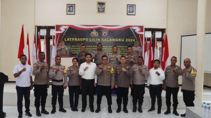 Polres SBB menggelar latihan Pra Operasi (Lat Pra Ops) menjelang Operasi Lilin Salawaku 2024, Rabu (18/12/2024).