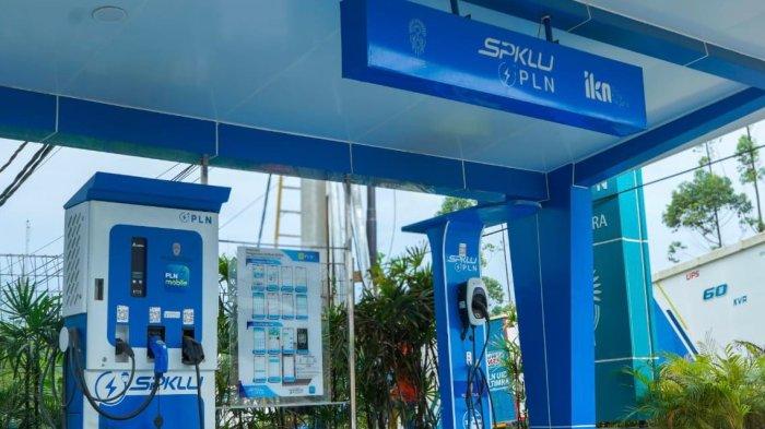 18 unit SPKLU PLN telah siap melayani penggunaan kendaraan listrik pada peringatan HUT Ke-79 RI di Ibu Kota Negara (IKN) Nusantara.