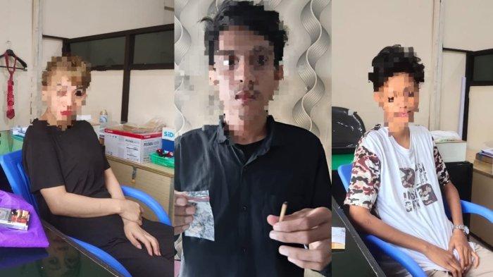 KASUS NARKOBA. Tiga tersangka kasus narkoba berinisial AS (25) dan NM (30) serta satu laki-laki berinisial MSS (22) diamankan Tim Direktorat Reserse Narkoba Polda Maluku.