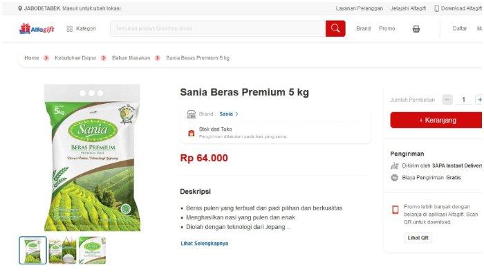 Harga Beras di Indomaret dan Alfamart Rabu, 29 Maret 2023: Sania ...