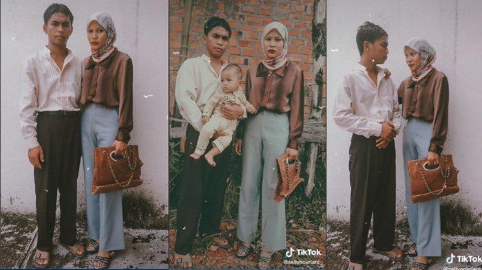 Viral Pasangan Suami Istri Tiru Gaya Fashion Tahun 90-an, Ini Kisahnya