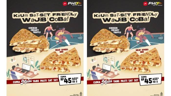 2 Melts Rp45.455 di Promo Pizza Hut Delivery Februari 2024, Chicken Creamy Thruffle/Meat Lovers BBQ