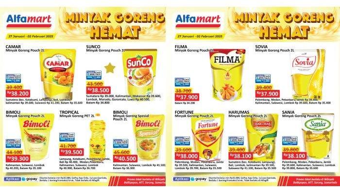 PROMO ALFAMART - Katalog yang berisi daftar harga promo minyak goreng di Alfamart 27 Januari - 2 Februari 2025.