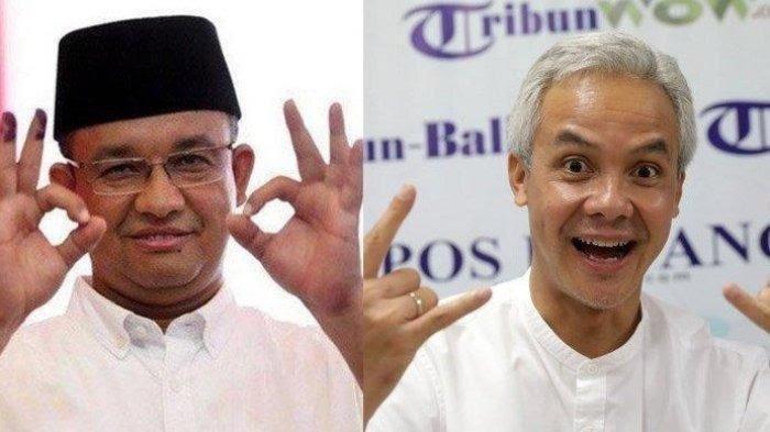 Kolase Anies Baswedan dan Ganjar Pranowo. Dewan Pimpinan Wilayah (DPW) Partai Nasional Demokrat (NasDem) NTB sebagai pengusung Capres Anies Baswedan langsung menggerakan mesin politiknya usai deklarasi Ganjar Pranowo Capres PDIP.