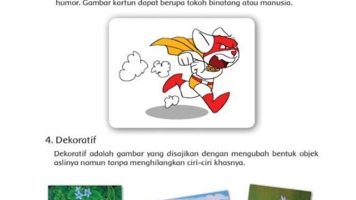 Gambar Kartun dan Dekoratif Tema 1 kelas 5 Halaman 48